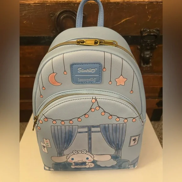 Cinnamoroll Blue Checkered Backpack Loungefly Pochacco x Loungefly Butterfly Gingham Mini Backpack main image 4